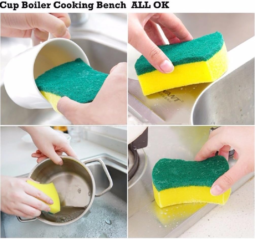 Kitchen Cleaning Sponge,Eco Non-scratch for Dish,Scrub Sponge(Pack of 24)