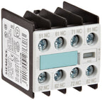 Siemens 3RH19 11-1GA04 Control Relay, Size S00, Snap On Auxiliary Switch Blocks, Screw Connection, 44 E Identification Number, 4 NC Contacts