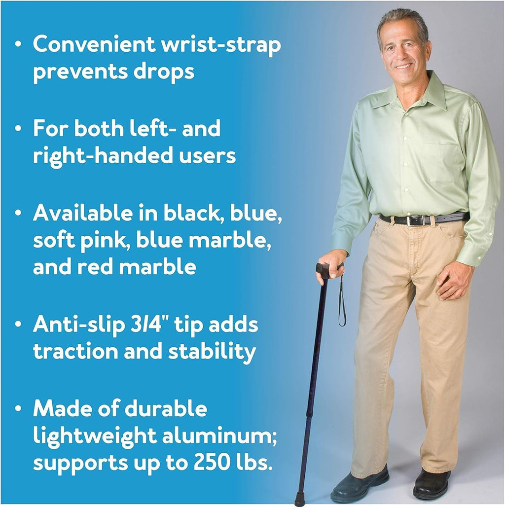 Health Brands FGA52000 Black Soft Grip Derby Cane