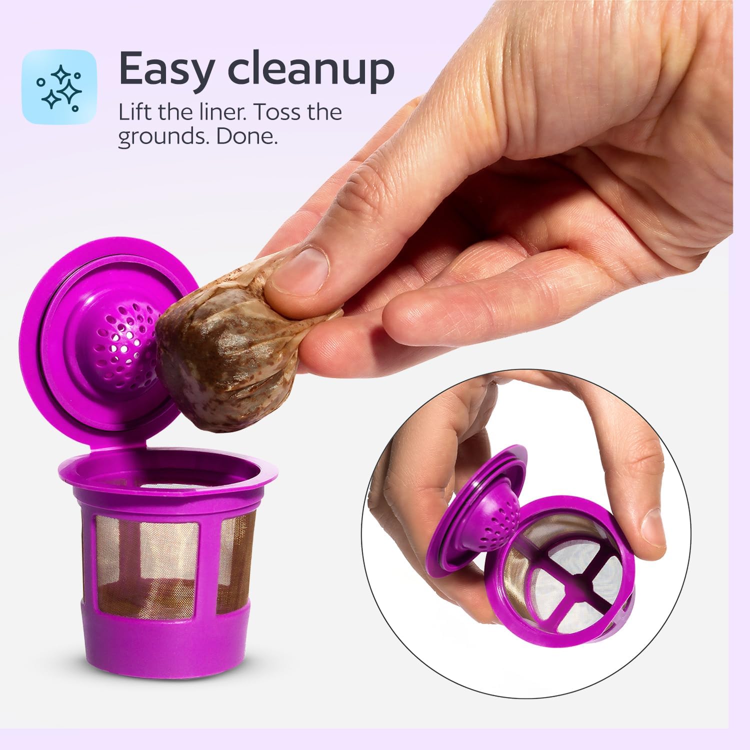 100 Disposable K Cup Filters for Keurig Reusable K Cups, Coffee Paper Liners for Refillable Pods, Smoother Coffee
