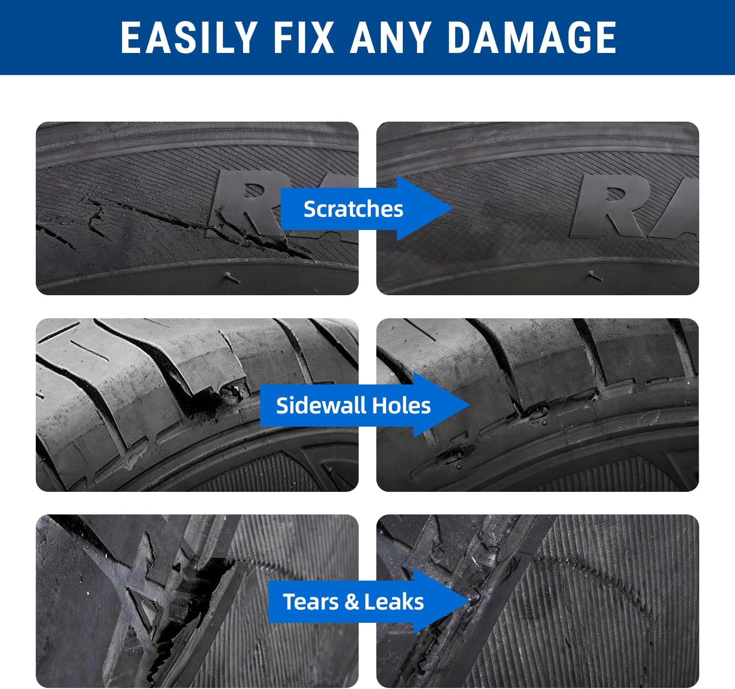 21PCS Tire Repair Rubber Nail Kit - Complete Screw Plug Kit with Glue, Fast Fix for Flat Tires on Car, Truck