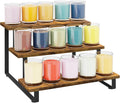 3 Tier Wooden Display Riser Stand, Portable Products Display Shelf, 3 Step Straight Display Rack for Retail Tabletop