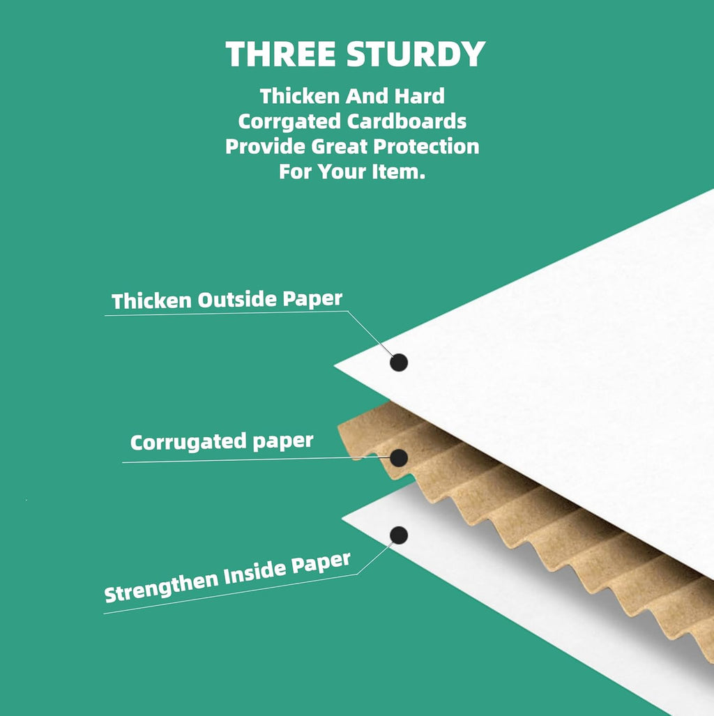 Small White Box 6 x 6 x 2 Inch 50 Pack Shipping Boxes | Recyclable Corrugated Gift Mailers Storage Business Packaging