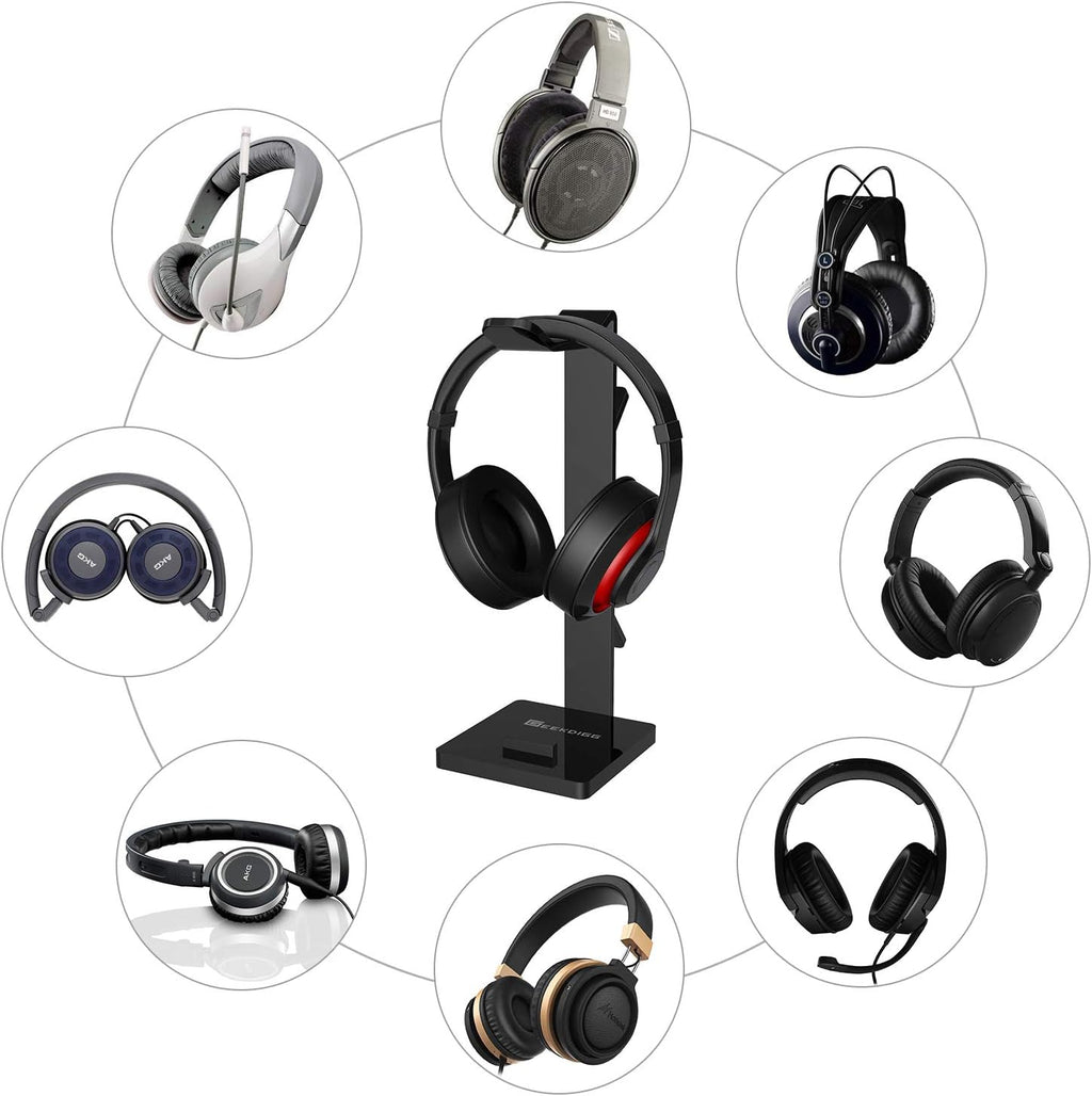 Headphone Stand Gaming Headset Holder For Desk Cable Organizer & Cellphone Stand for All Headphones Size headphone