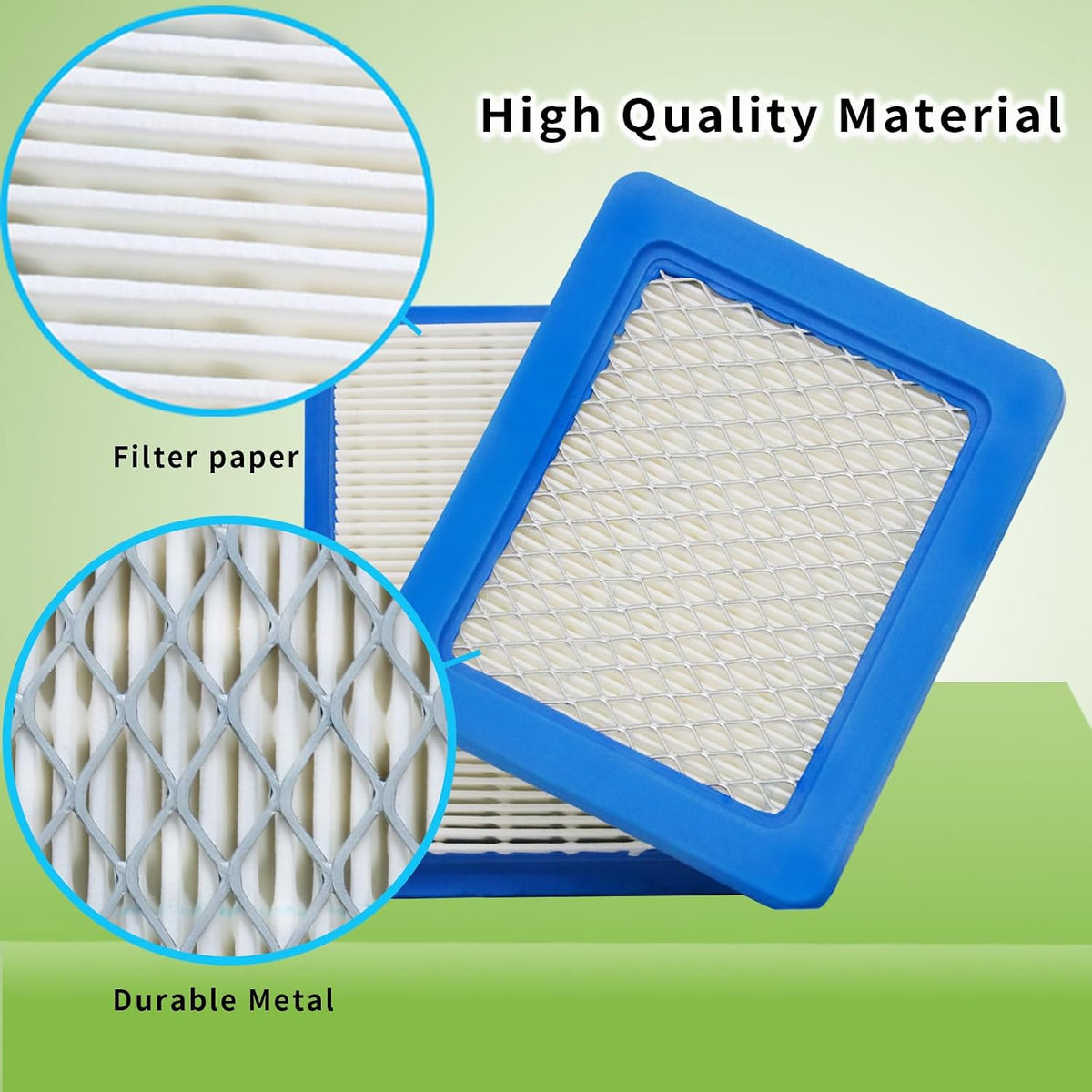 491588S Air Filter for Lawn Mower, 491588s 491588 Replacement Flat OEM Air Cleaner Cartridge Compatiable with Toro 20332, Craftsman 33644, 2 Packs