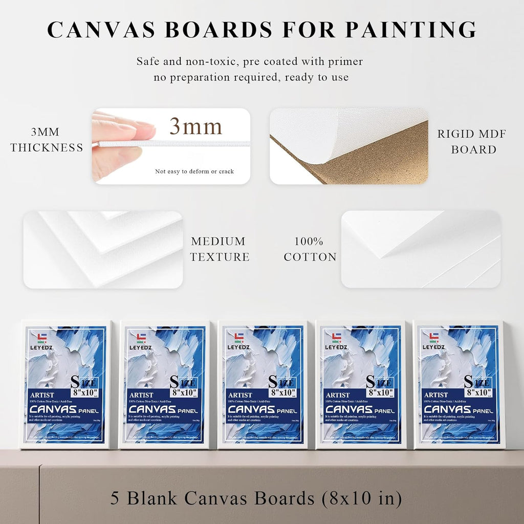 Acrylic Paint Set for Kids & Adults, 41 PCS Paint Kit, Art Painting Supplies Kit with 24 Acrylic Paints, 8 Paint