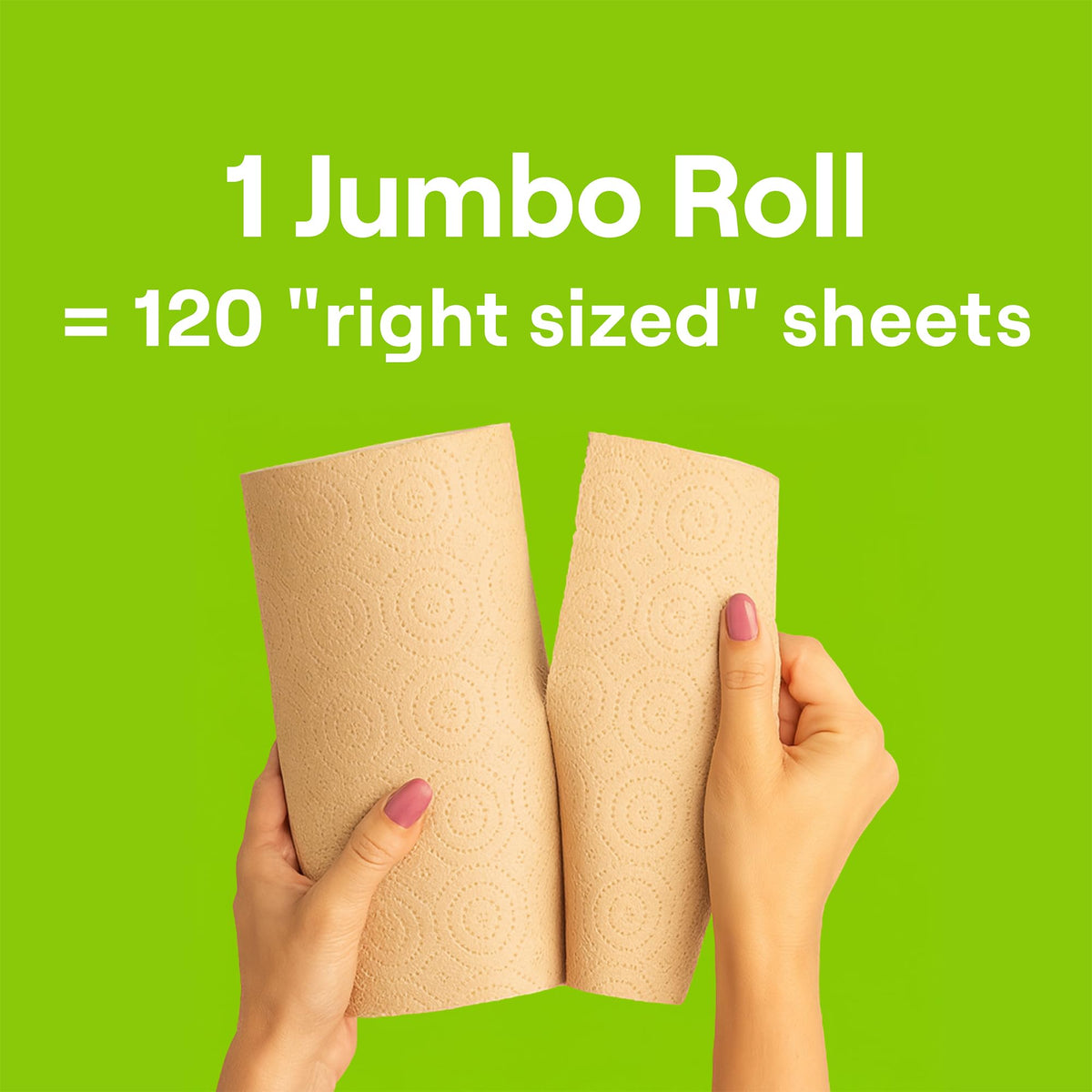 Unbleached Recycled Paper Towels, 6 Rolls, 4-Pack
