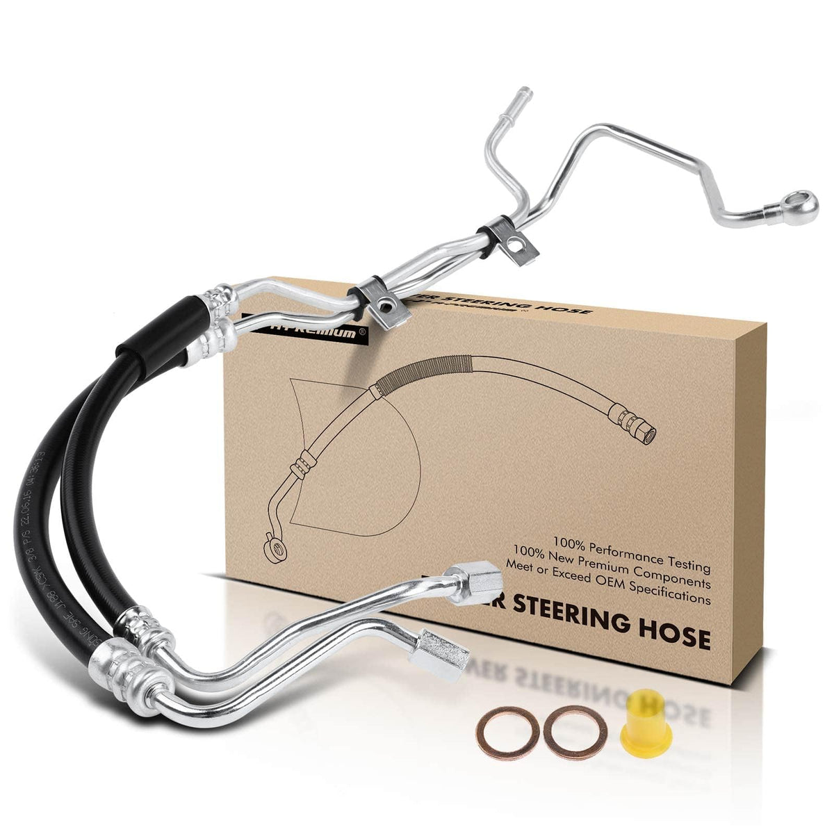 A-Premium Power Steering Pressure & Return Hose Compatible with Subaru