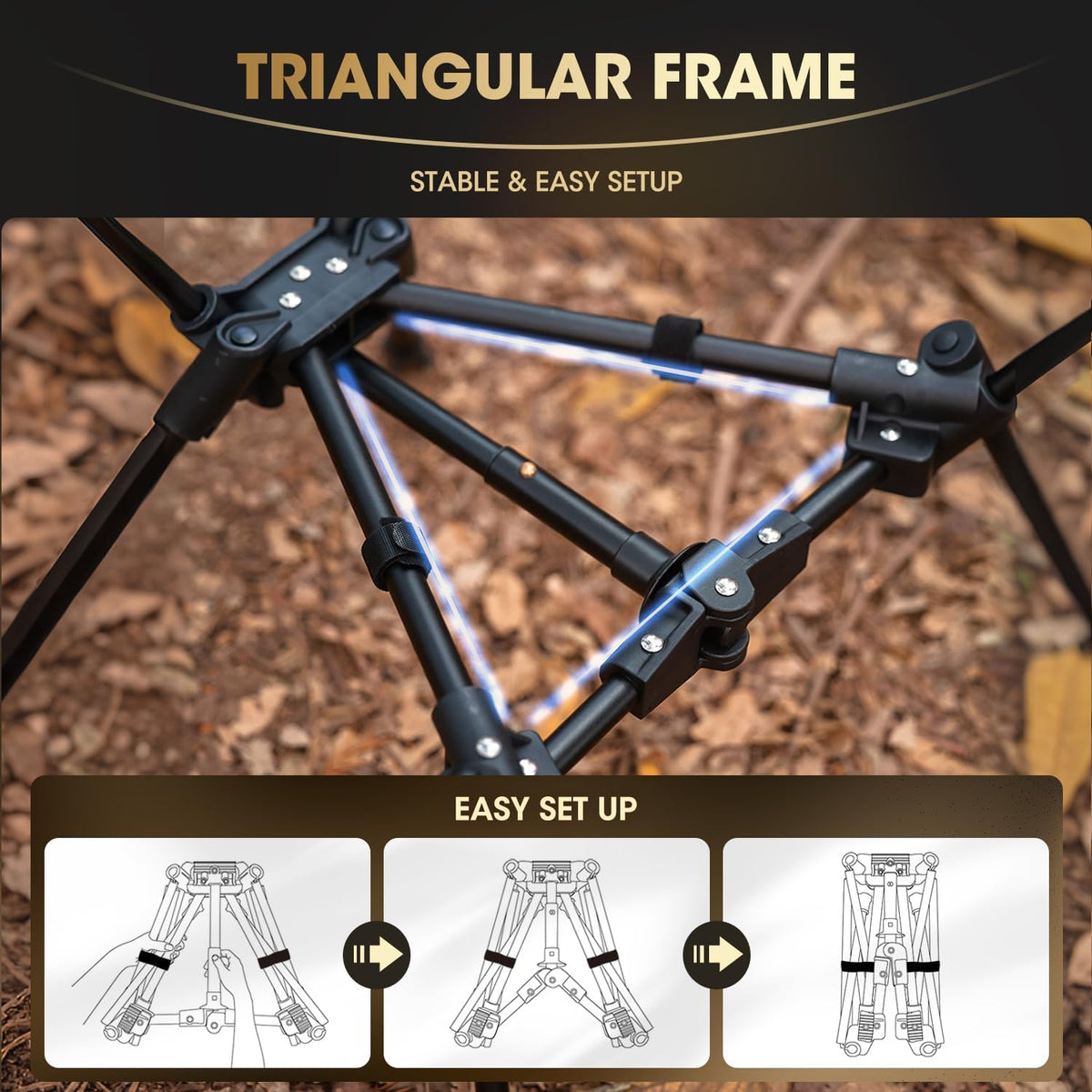 Portable Camping Chair Backpacking Chair - The 4th Generation Ultralight Folding Chair - Compact, Lightweight