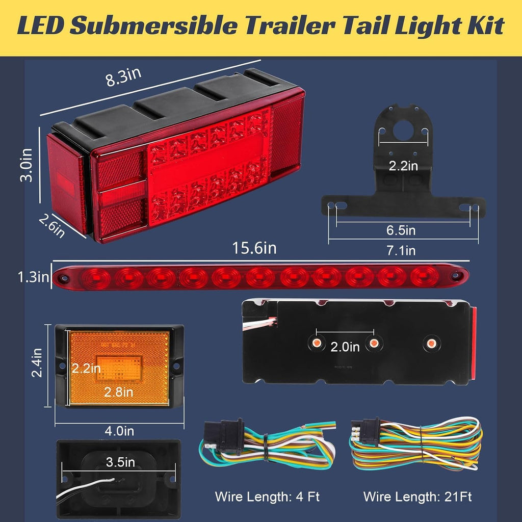 Boat Trailer Lights, Submersible Trailer Light LED Kit