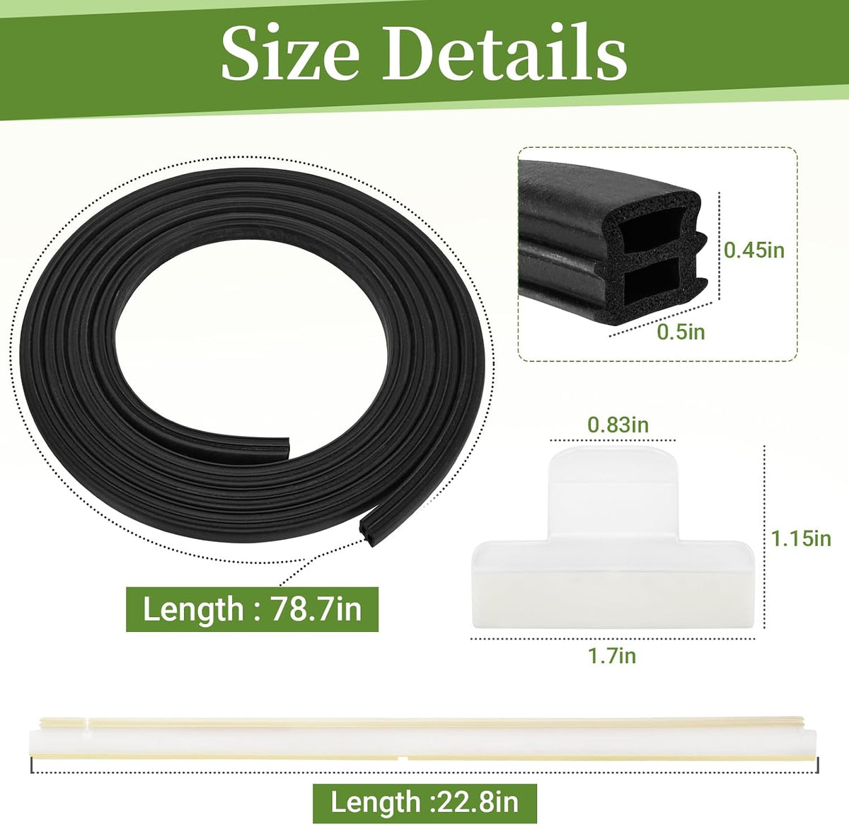 154827601 Dishwasher Door Seal Kit Compatible with Frigidaire Kenmore