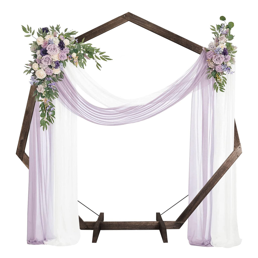 7.2-Ft Heptagonal Wooden Wedding Arch