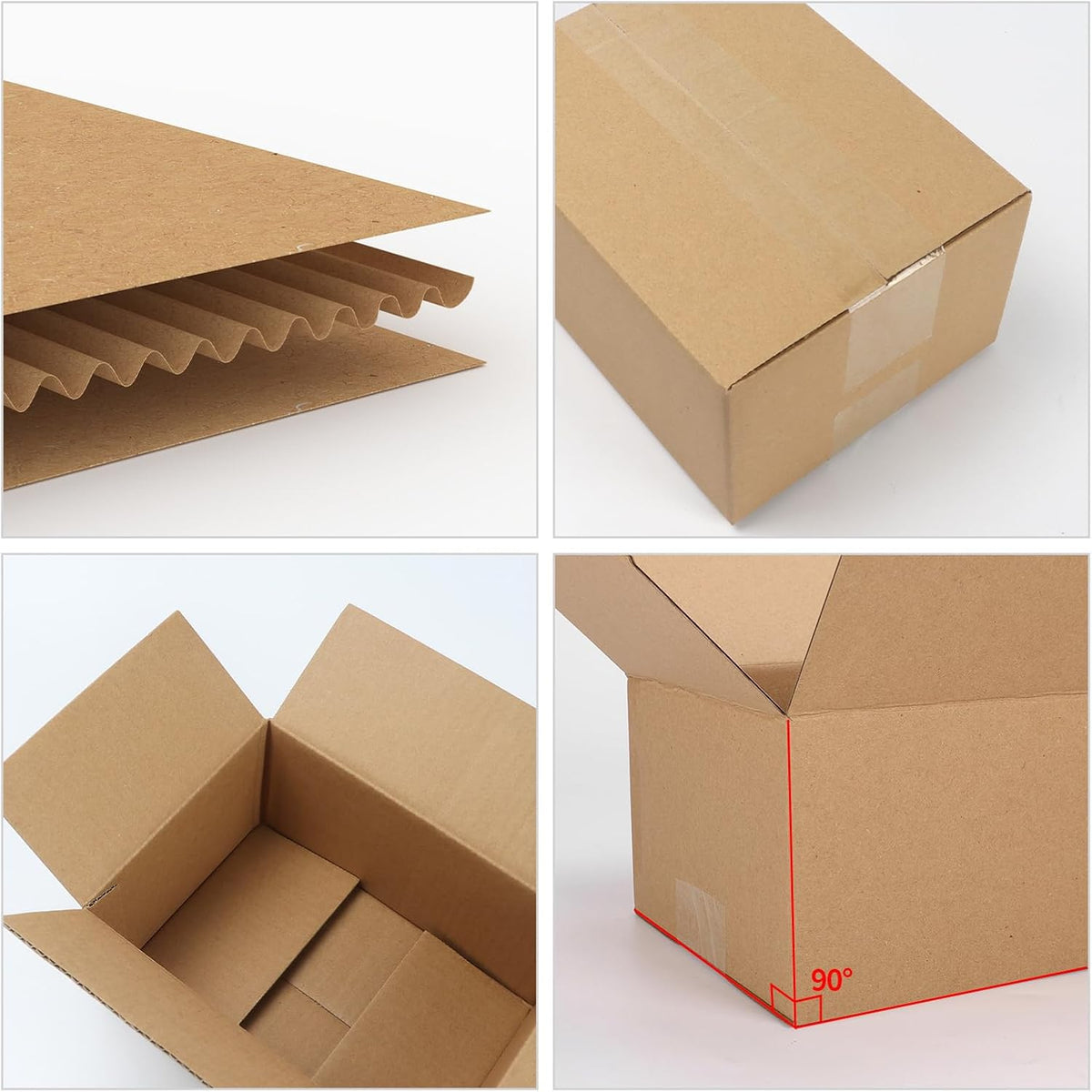 12x9x4 Shipping Boxes Set of 40, Brown Kraft Corrugated Cardboard Small Boxes Mailers for Business Packaging Box