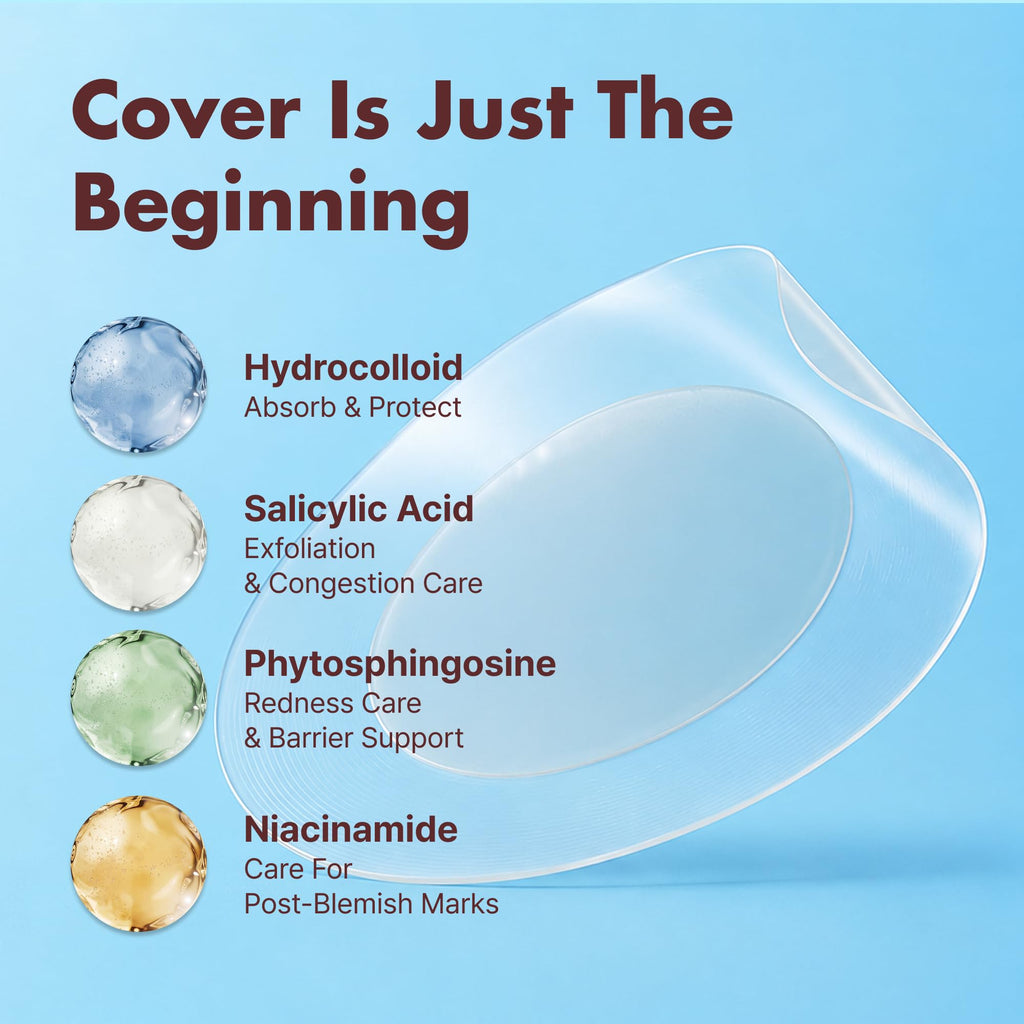 Hydrocolloid Pimple Patches, Salicylic Acid & Phytosphingosine (72 Count)