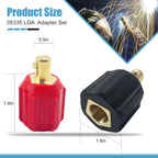 05335 Welding Leads Adapter Set, Dinse-Type Machine Plug Connector, 4 Pack