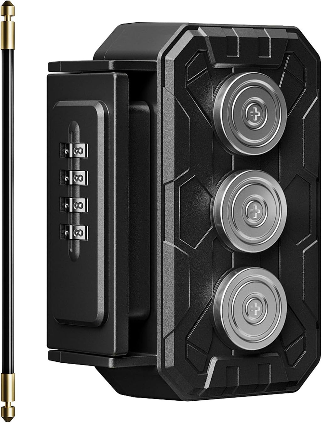 3xN52 Magnetic Key Lock Box,Magnetic Key Holder,Magnet Key Box for Under car,Hide a key with 10000+ Secure