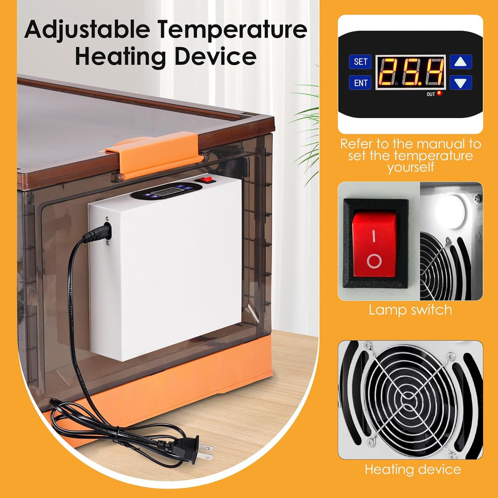 Chicken Brooder Box for Chicks with Chicken Coop Heater, Smart Temperature Control Chicken Brooder Heater, Chick
