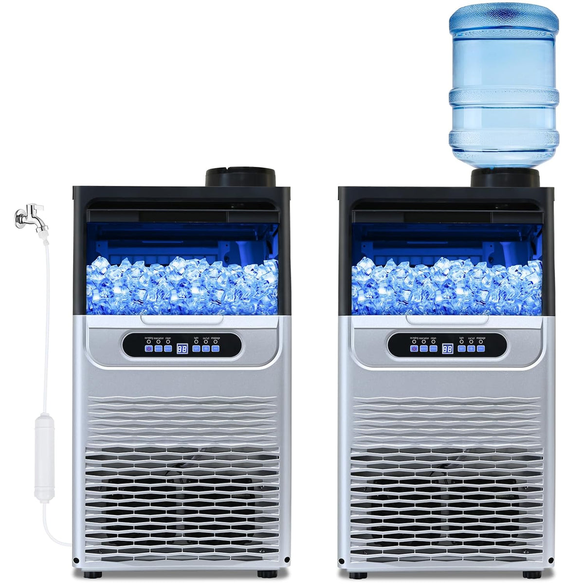 Commercial Ice Maker, 100lbs/24H, Under Counter/Freestanding