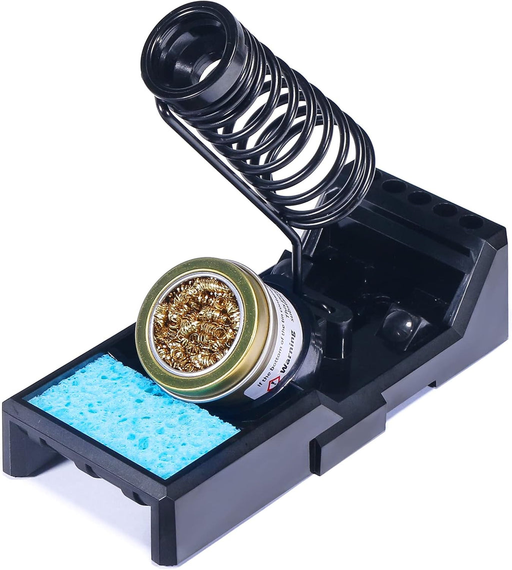 X-4 Premium Soldering Iron Holder with Brass Wool, Cleaning Sponge and Solder Tip Slots