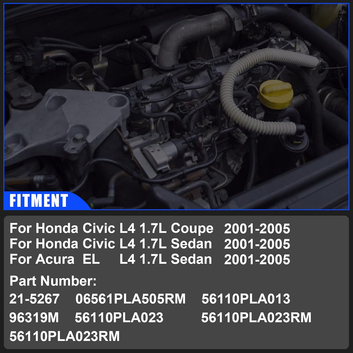 Power Steering Pump For Honda Civic 1.7L 2001-2005, 21-5267