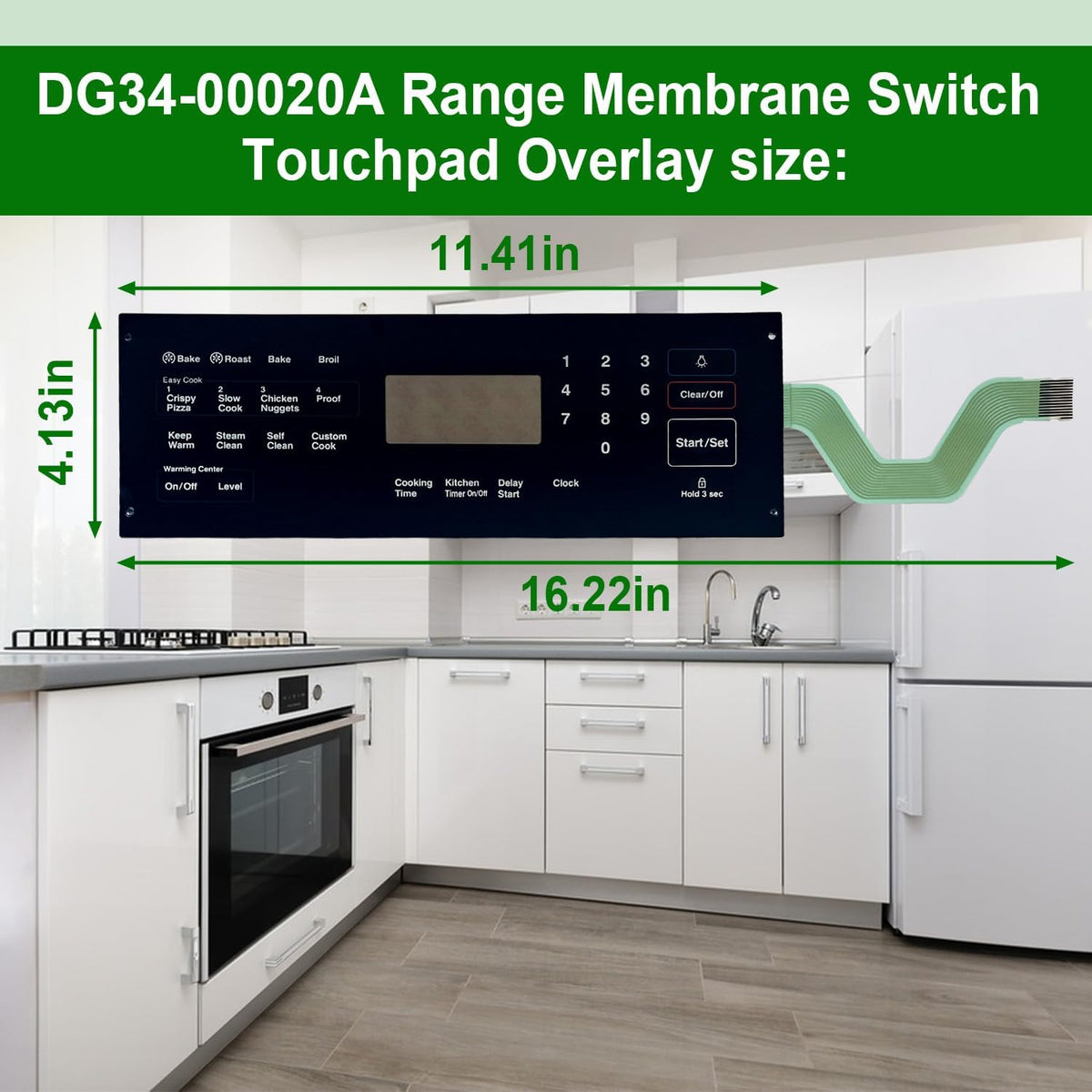 DG34-00020A Range Membrane Switch Touchpad Overlay-Compatible with Samsung