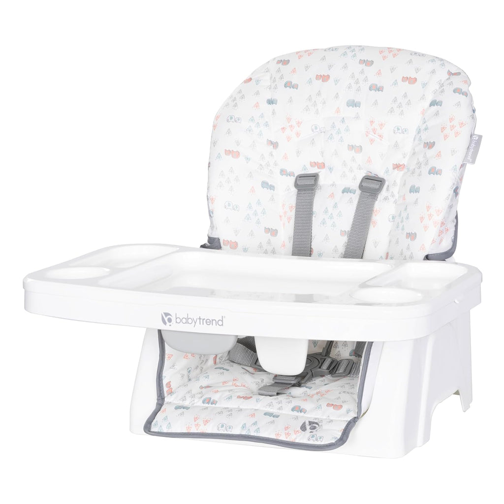 Adapt SpaceSaving Booster High Chair, Elephant Meadow Coral
