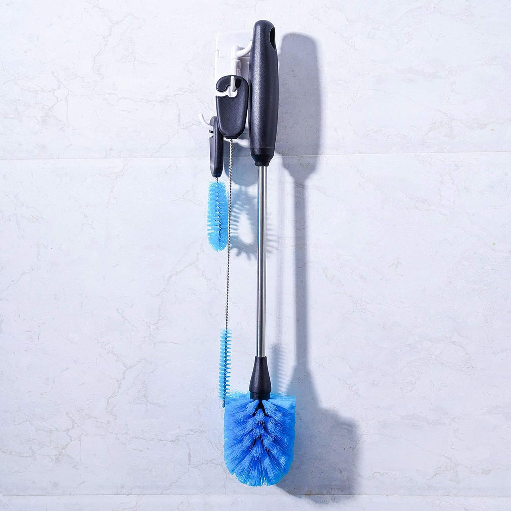 3-in-1 Water Bottle Brush and Straw Cleaning Set, Round Head | Non-Silp, Stainless Steel, Long Handle with