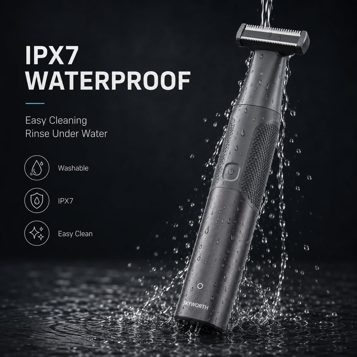 Beard Trimmer for Men, 120Min Runtime, IPX7 Waterproof