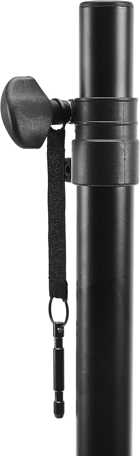 Adjustable Height Tripod Speaker Stand, Sturdy Steel, Holds up to 99.2 lbs, 52" to 73", Black