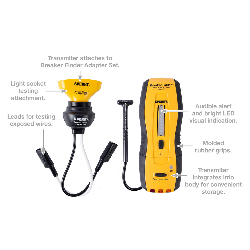 Sperry Instruments CS61200P Circuit Breaker Finder Kit, 120V AC