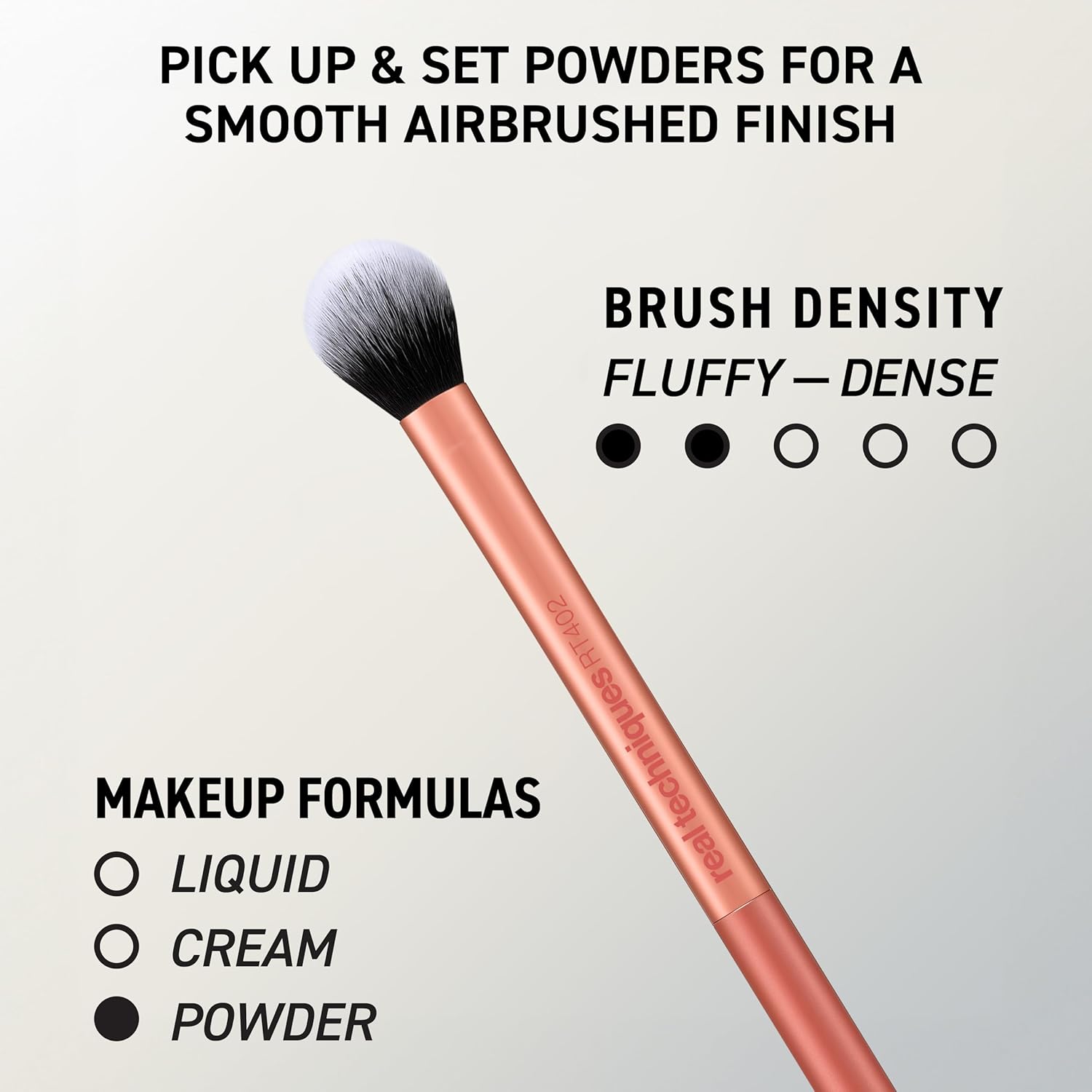 4 Piece Face Base Makeup Brush Set, For Concealer, Foundation, Contour, & Setting Powder, Makeup Brushes For Blending