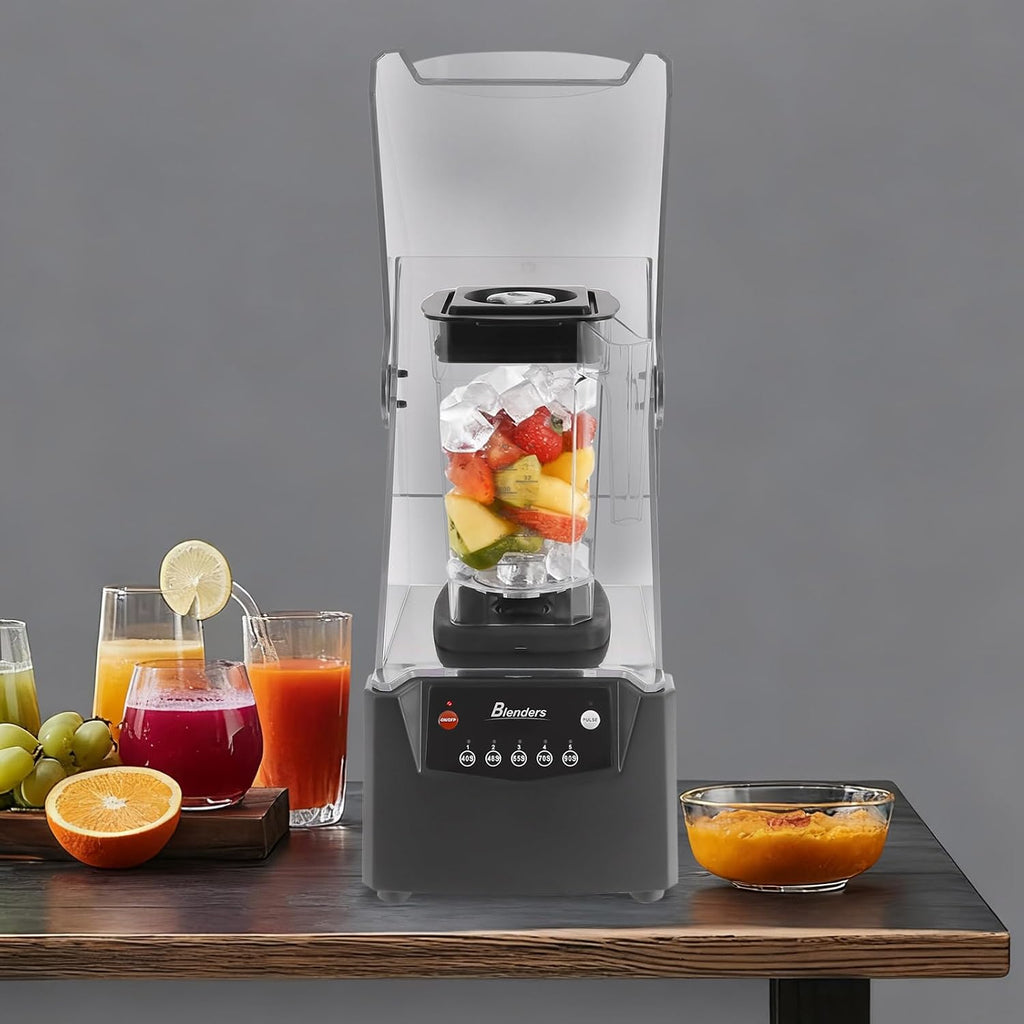 0.48gal Commercial Blender with Removable Soundproof Shield