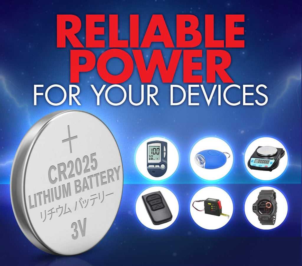 ACDelco 24-Count CR2025 Batteries, Lithium 3V Coin Cell Button Battery Pack for Watch and Small Electronics, 5 Year