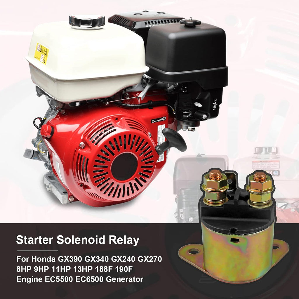 GX390 Starter Solenoid Relay for Predator 420 cc for Honda GX390 GX340 GX240 GX270 8HP 9HP 11HP 13HP 188F 190F Engine EC5500 EC6500 Generator 63968 63970