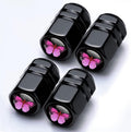 4Pack Butterfly Tire Valve Caps Aluminum Leak-Proof Valve Stem Covers