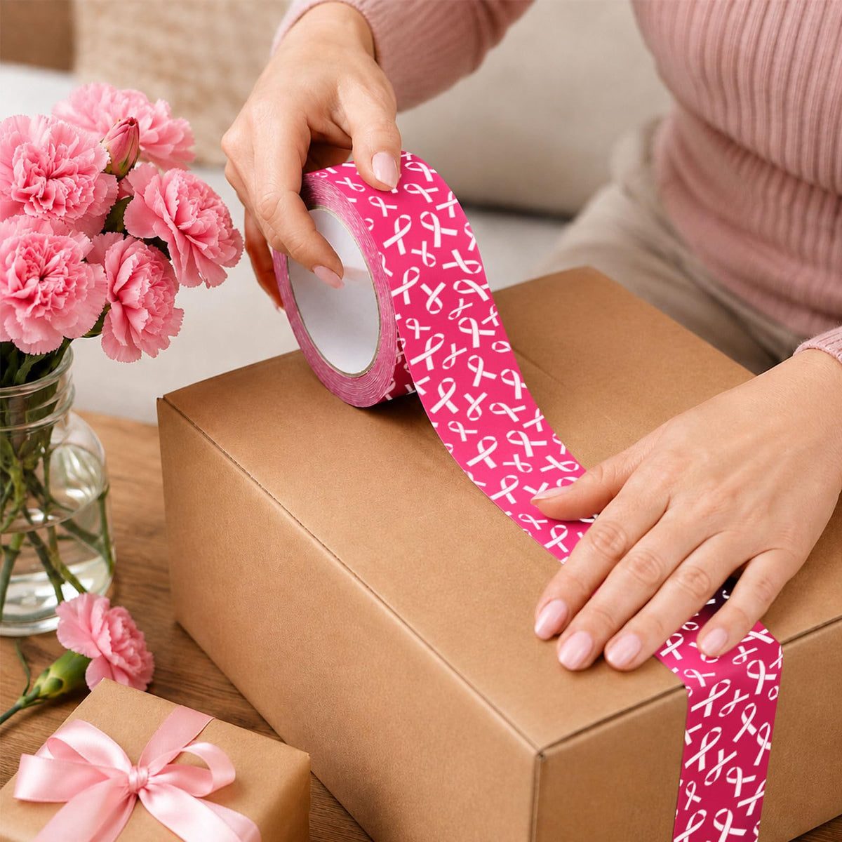 Breast Cancer Awareness Packing Tape, 109 Yard