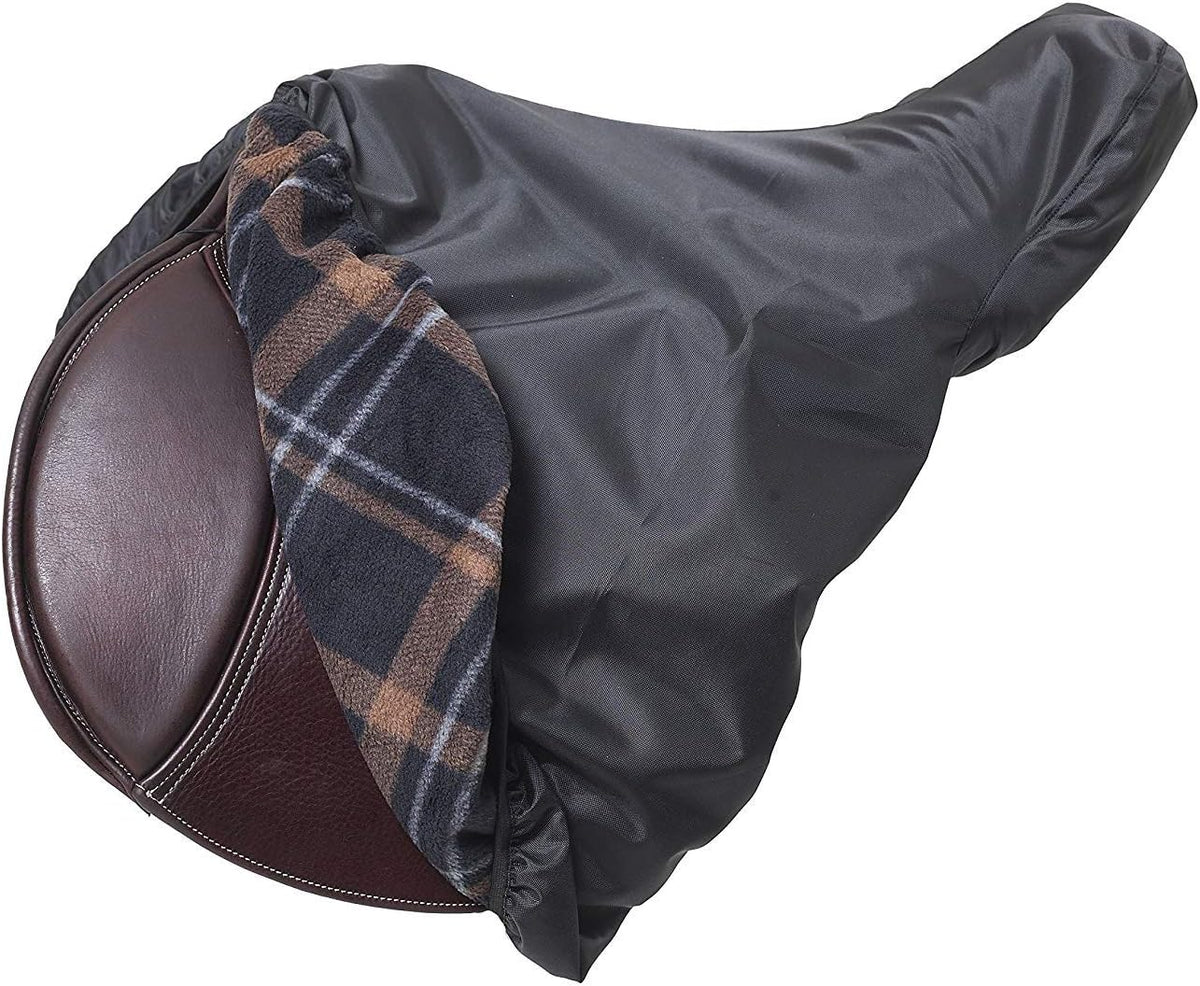 Fleece-Lined Saddle Cover Black/Brown