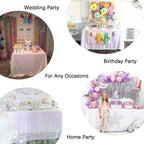 Seamless Iridescent Sequin Tablecloth 60x102 Inch Mermaid Rectangle Overlay