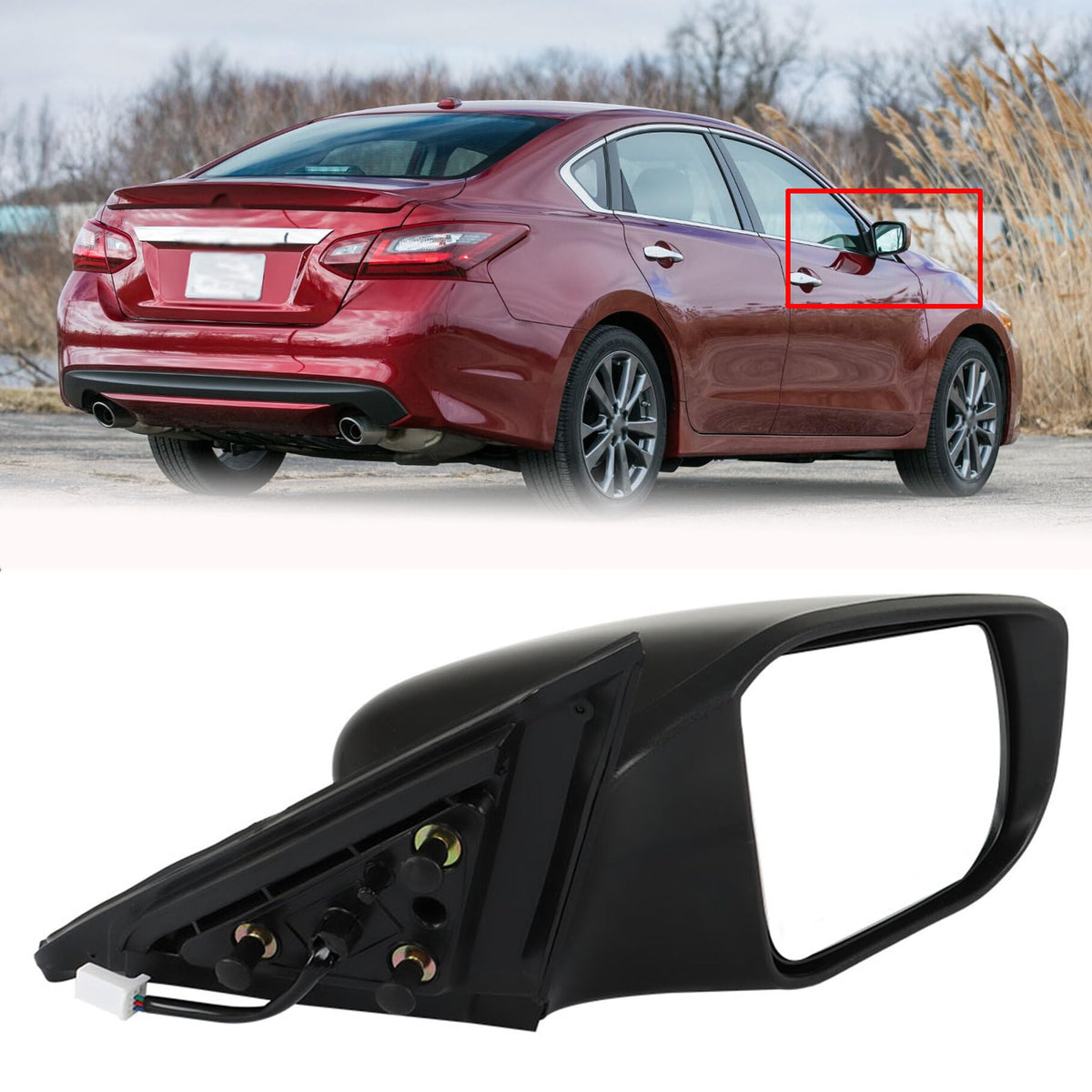 TJHSM Right Passenger Side Mirror Power Replacement for A-ltima