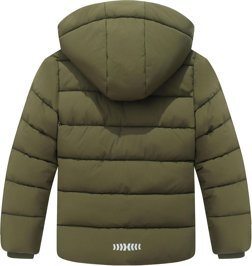 Boy's Waterproof Winter Coat Warm Down Jacket Hooded Puffer Parka | Insulated Fleece-Lined Outerwear for Kids