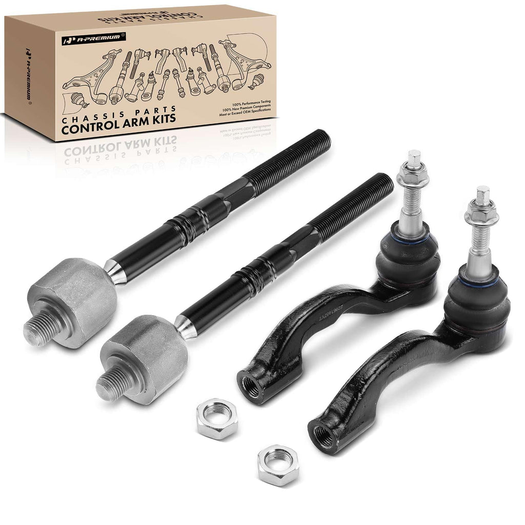 A-Premium Front Inner Outer Tie Rod End Kit Fix Uneven Tire Wear