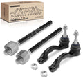 A-Premium Front Inner Outer Tie Rod End Kit Fix Uneven Tire Wear