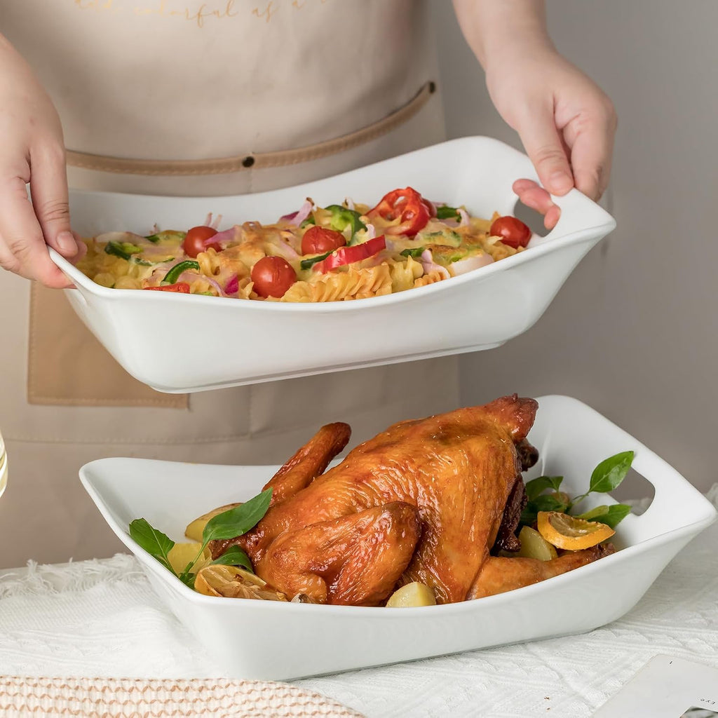 Large Serving Bowls with Handles, Serving Dishes For Entertaining