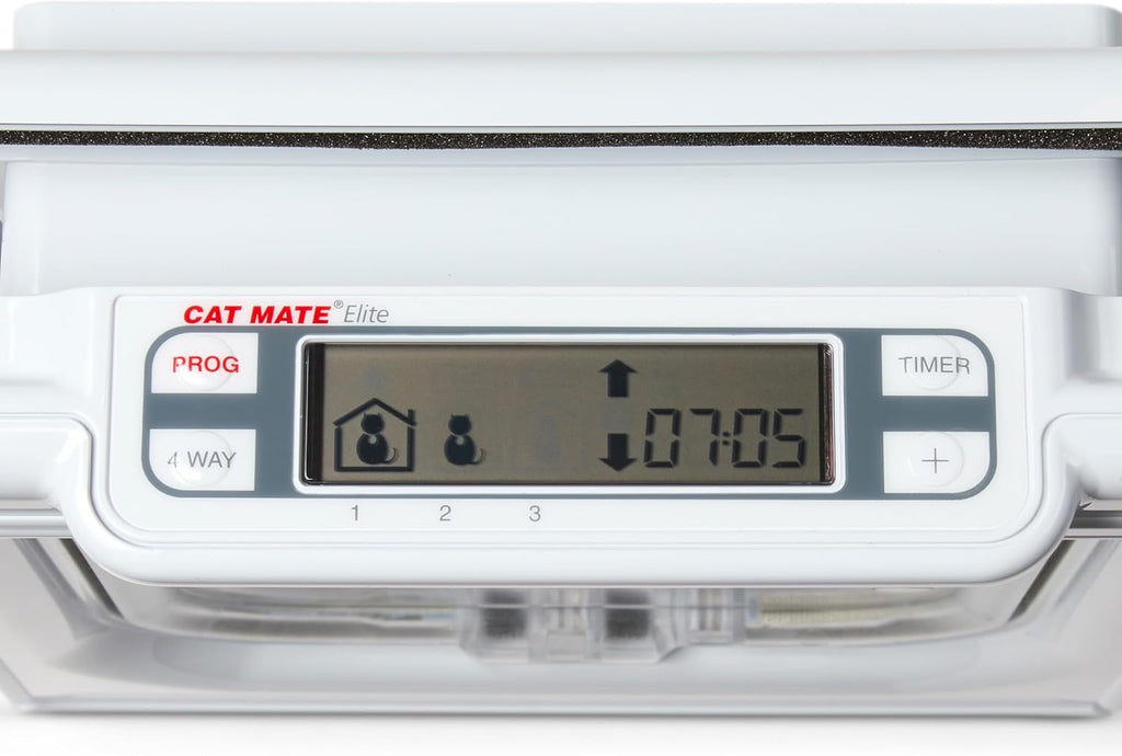 Elite I.D. Disc Cat Flap with Timer Control, White