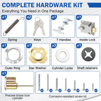 Garage Door Locks Set with T-Handle & Keys Twist Deadbolt Locks