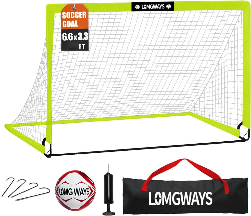 Soccer Goal for Kids + Youth with Carry Bag for Practice & Games | Indoor+Outdoor Use| Easy Set Up| Multiple Sizes|