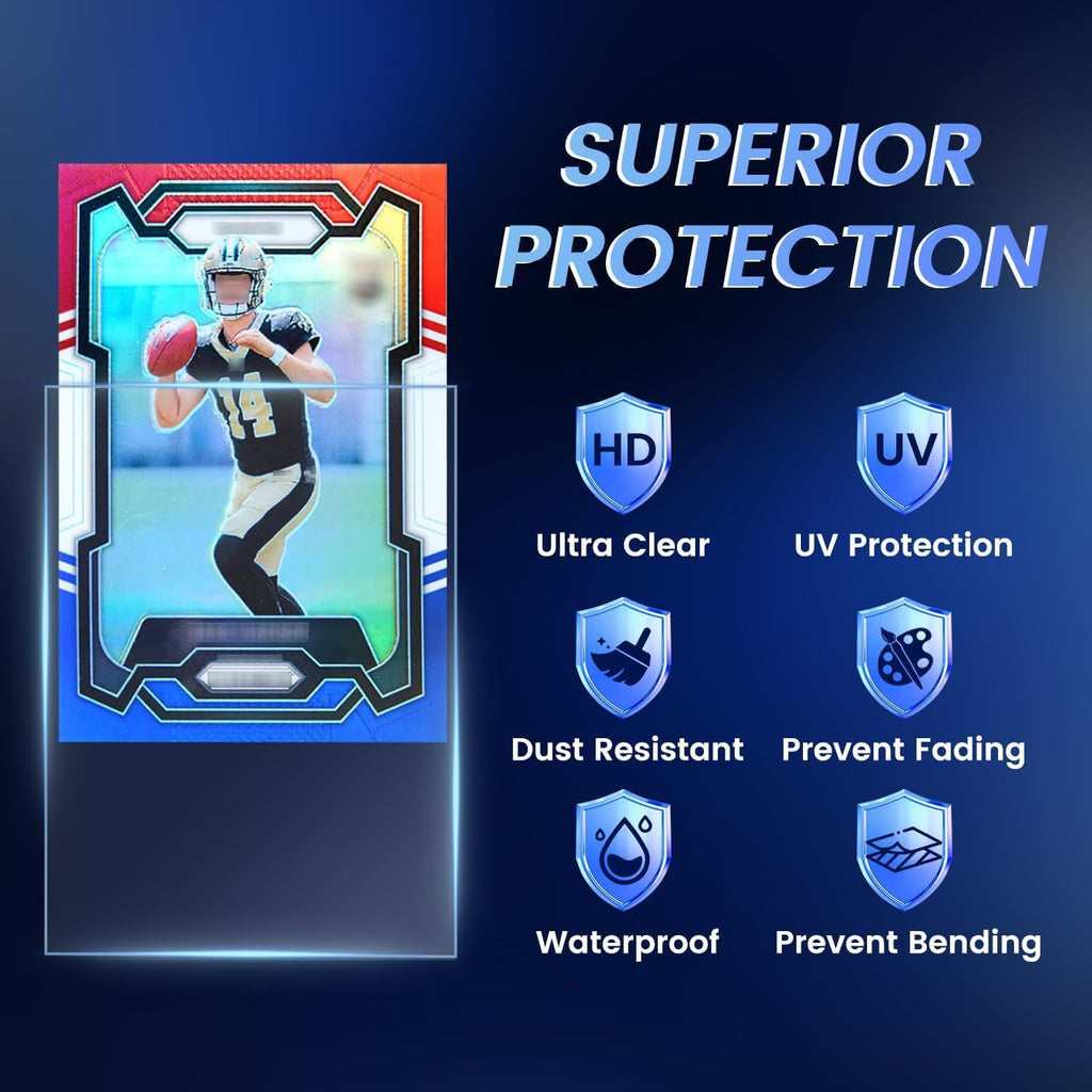 600ct Clear Card Sleeves for Trading Cards, Baseball Sports Soft Sleeves | Ultra Soft Plastic Card Protector Sleeve