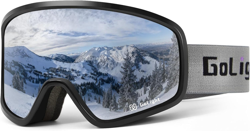 Polarized Anti-Glare OTG Ski Goggles – Anti-Fog Double Lens, UV400, Triple-Foam, Anti-Slip Strap for Men & Women