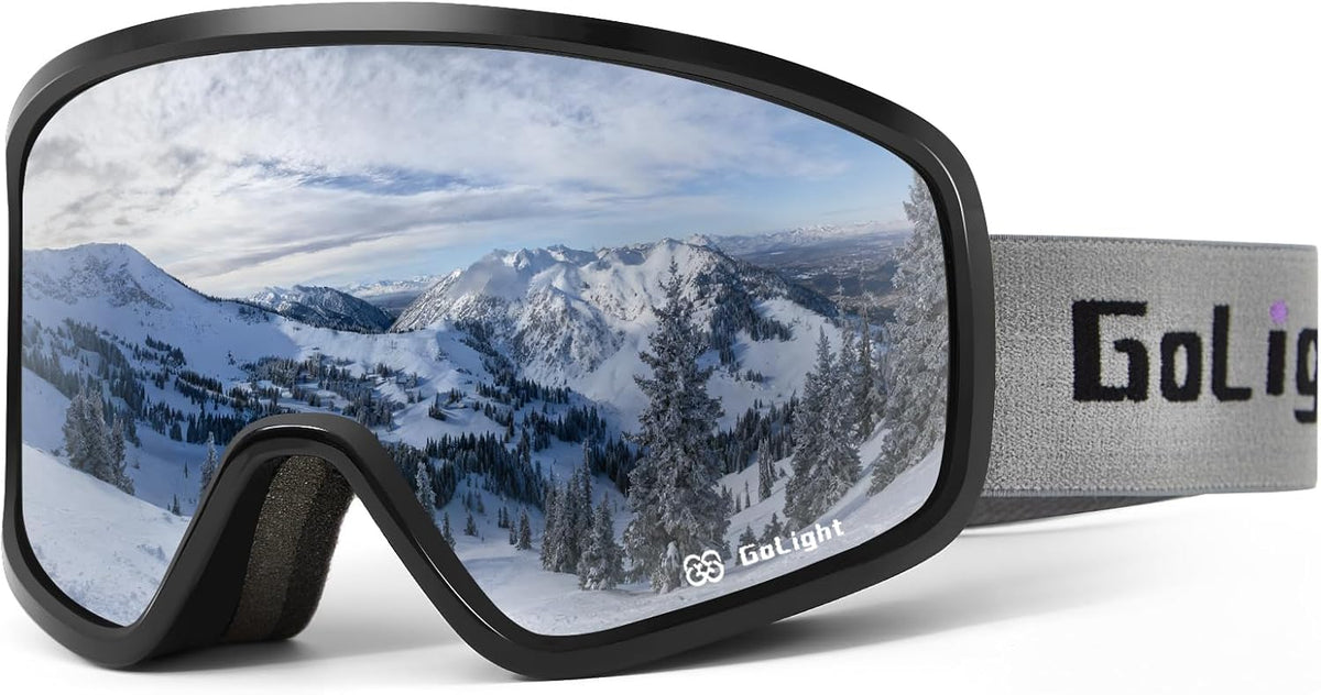 Polarized Anti-Glare OTG Ski Goggles – Anti-Fog Double Lens, UV400, Triple-Foam, Anti-Slip Strap for Men & Women