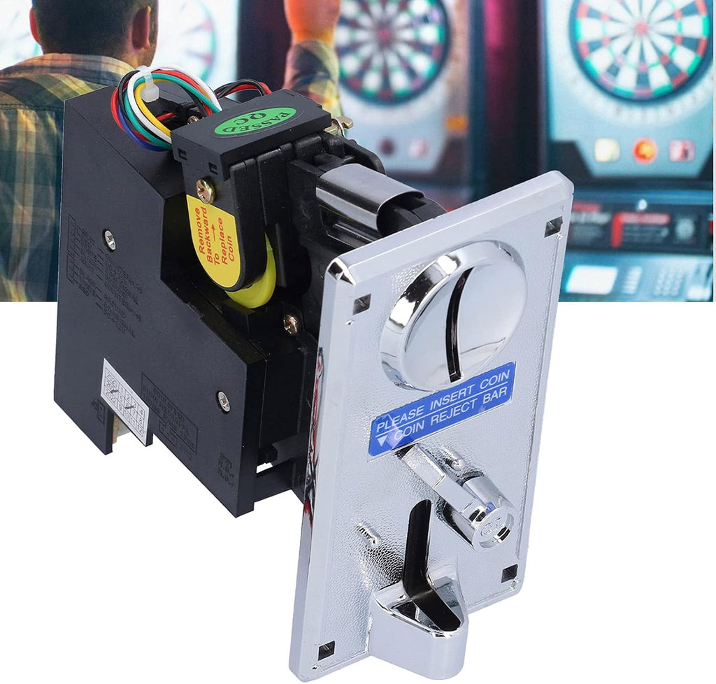 Coin Acceptor, CPU Multi Coins Acceptor Selector, Comparable Roll Down Coin Mech Electronic Coin Selector, for Arcade